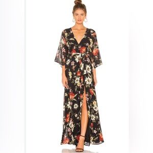 NWT Yumi Kim Floral Black Maxi Dress